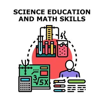 Science education and math skill development process Stock Illustration
