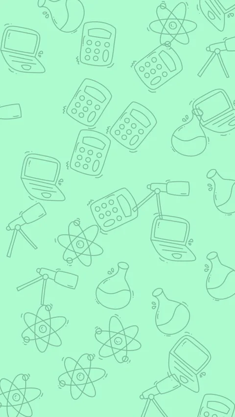 Science Education Background with Calculator, Microscope, and Flask. Stock Footage 322987059