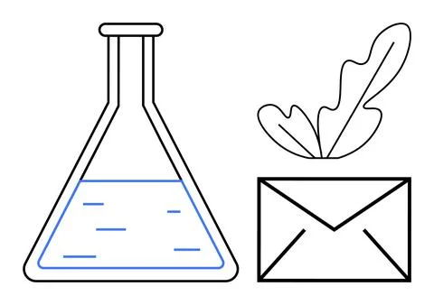 Science, education, eco-friendly messaging, environmental awareness, research Stock Illustration
