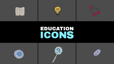 Science Education Icons for After Effects Stock After Effects