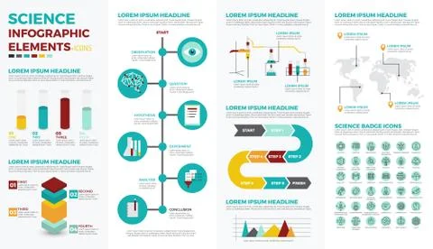 Science education infographic elements Stock-Illustration