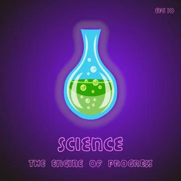 Science is the engine of progress Stock Illustration