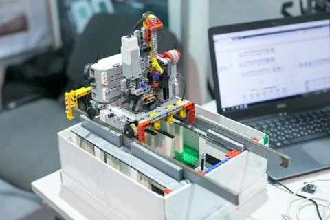 Science, engineering, technological revolution concept. there is unusual Stock Photos