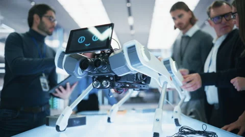 Science Engineers Developing a Robot 스톡 동영상 229397212