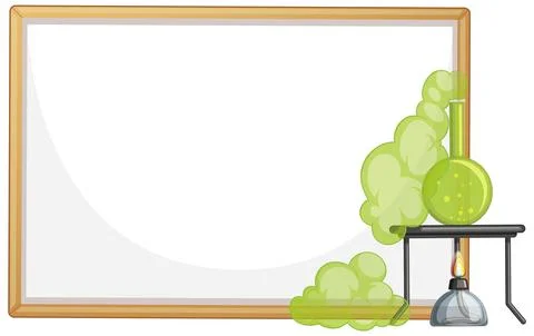 Science Experiment with Bubbles and Frame Stock Illustration