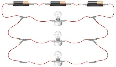 Science experiment of circuits Illustrazione stock