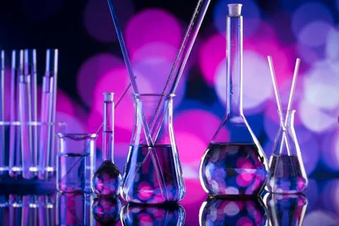 Science experiment concept background. Stock Photos