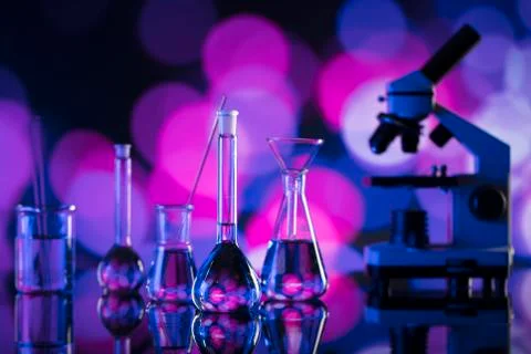 Science experiment concept background. Stock Photos