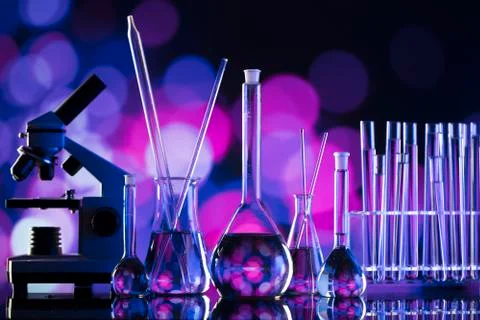 Science experiment concept background. Stock Photos