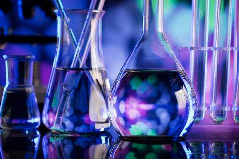 Science experiment concept background. Stock Photos