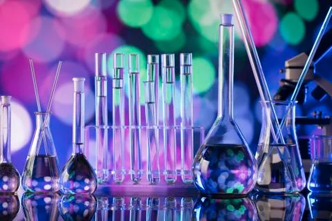 Science experiment concept background. Stock Photos