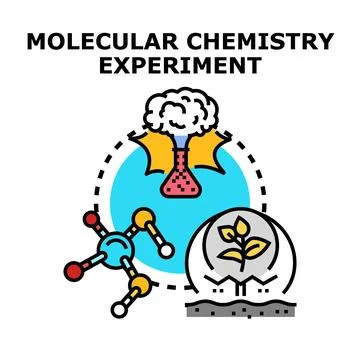 Science experiment concept vector exploring molecular biology research Stock Illustration