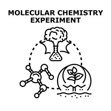 Science experiment concept vector exploring molecular biology research Stock Illustration