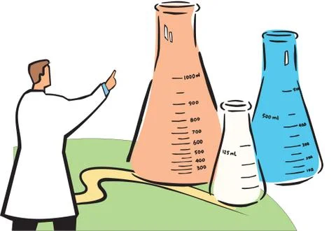 Science experiment Stock Illustration