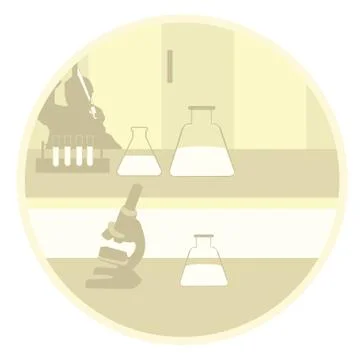 Science experiment Illustrazione stock