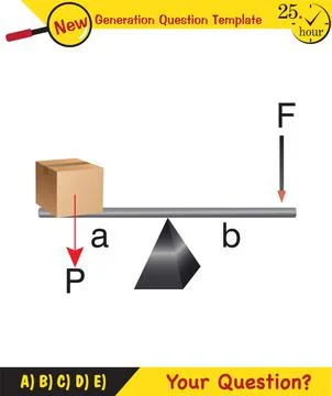 Science experiments on force and motion with pulley Stock Illustration