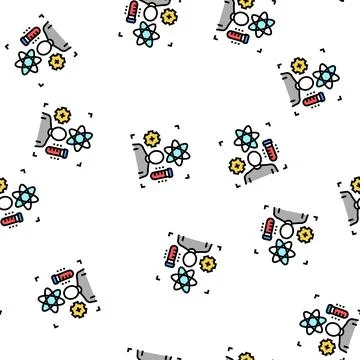 Science expert vector seamless pattern Stock Illustration