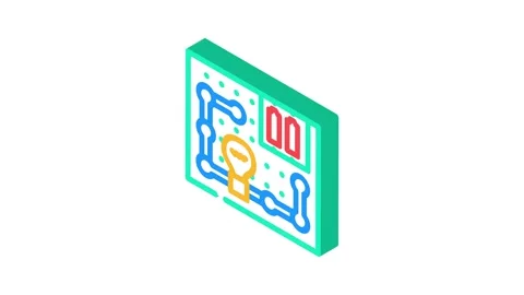 Science exploration kit toy child isometric icon animation Stock Footage 327293144