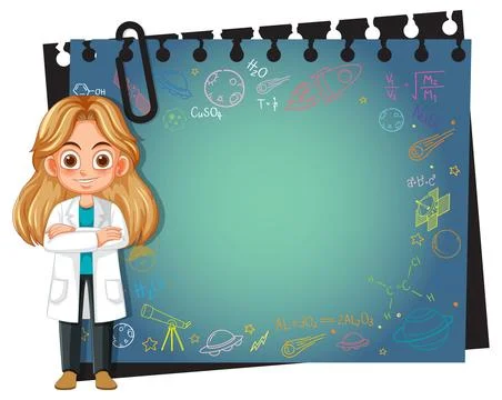 Science Exploration with Young Scientist Stock Illustration