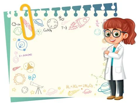 Science Exploration with Young Scientist Stock Illustration