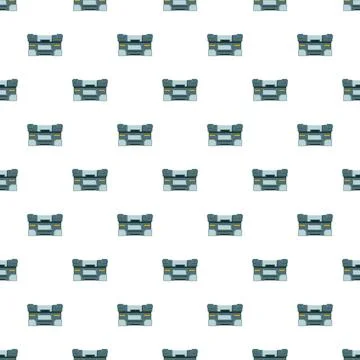 Science fiction cargo container seamless pattern background Stock Illustration