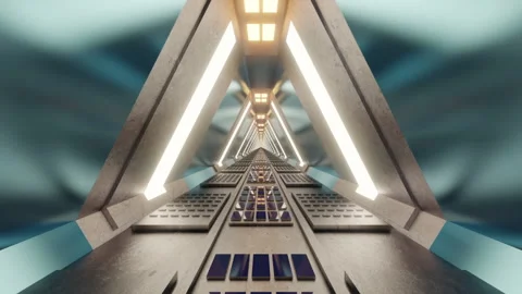 Science Fiction corridor animation Stock Footage 158839513
