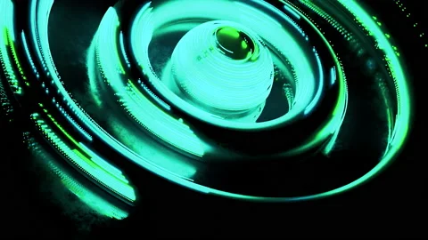 Science fiction high tech spinning elements background. Design. Rotating turbine Stock Footage 204154859