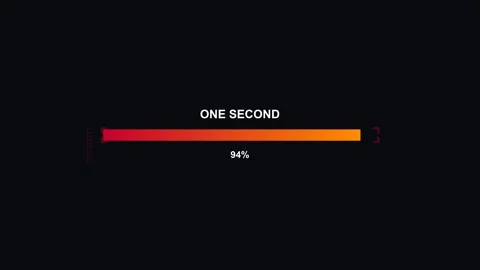 Science fiction hud elements showing a progress bar animation for one secon.. Stock Footage 326692204