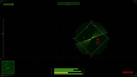 Science fiction interface for military operations in war documentaries capt.. Stock Footage 327223911