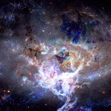 Science fiction space wallpaper. Elements of this image furnished by NASA ... Stock Photos