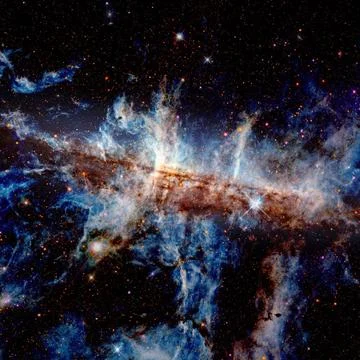 Science fiction space wallpaper. Elements of this image furnished by NASA ... Stock Photos