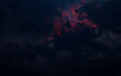 Science fiction space wallpaper, incredibly beautiful planets, galaxies, dark Stock Photos