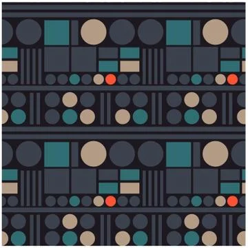 Science fiction technology seamless pattern Stock Illustration