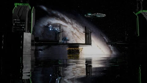 A science fiction world in the future. Stock Footage 328066433