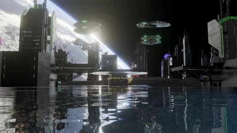 A science fiction world in the future. Stock Footage 328082112