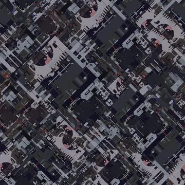 Science fiction wrap around pattern seamless loop computer tileable technolog Stock Illustration