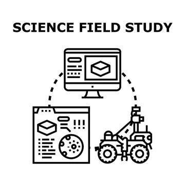 Science field study exploring earth ground data 스톡 일러스트
