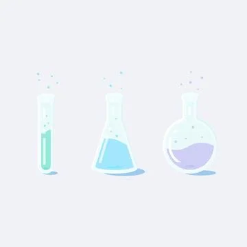 Science flask glassware Stock Illustration