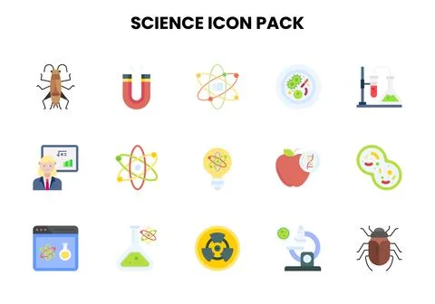 Science Flat UI Icons Pack イラスト素材