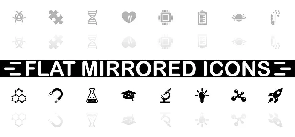 Science - Flat Vector Icons 스톡 일러스트