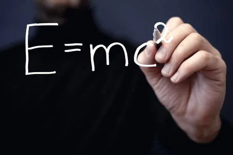Science formula. Study of physics. Hand draws with pen. Knowledge, study Stock Photos