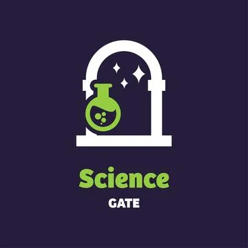 Science Gate Logo Stock Illustration
