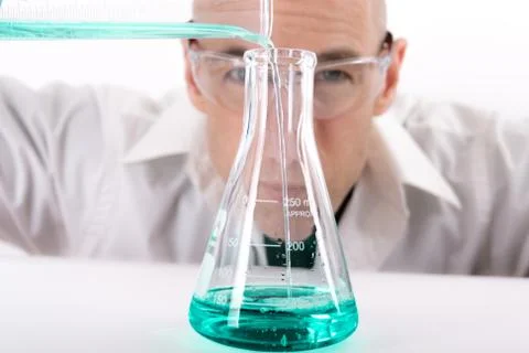 Science Guy Pouring Stock Photos