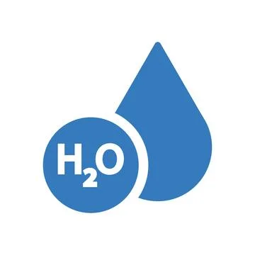 Science, H2o icon. Blue vector design. Stock Illustration