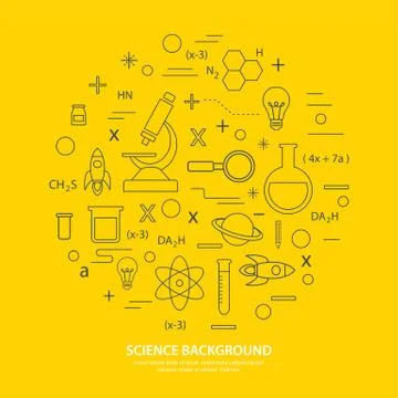 Science icon background Stock Illustration