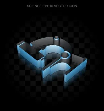 Science icon: Blue 3d Microscope made of paper, transparent shadow, EPS 10 스톡 일러스트