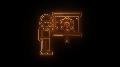 Science Icon Isolated on Black Background Research Lab Graphic Animation Stock-Footage 331736882