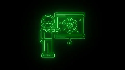 Science Icon Isolated on Black Background Research Lab Graphic Animation Stock-Footage 331736889