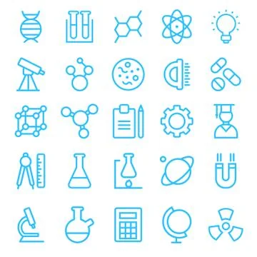 Science icon set for your products and projects, easy to edit, re-size and Stockillustratie