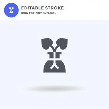 Science icon vector, filled flat sign, solid pictogram isolated on white, logo Illustrazione stock